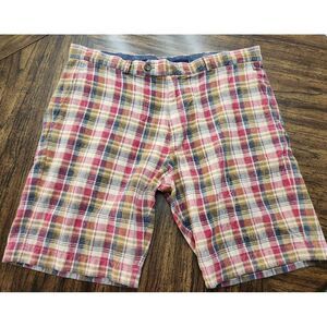 Brooks Brothers Madras Patchwork Plaid Shorts‎ Mens 38 India Multicolor  Cotton